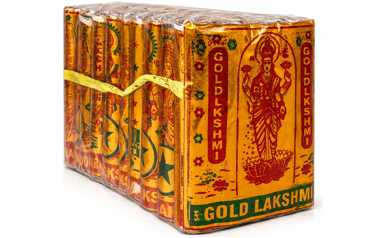 4″ Gold Lakshmi (per pkt) - Sivakasi crackers from AV Pyro Park