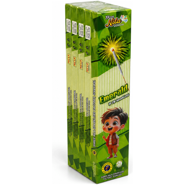 10cm Green - Sivakasi crackers from AV Pyro Park