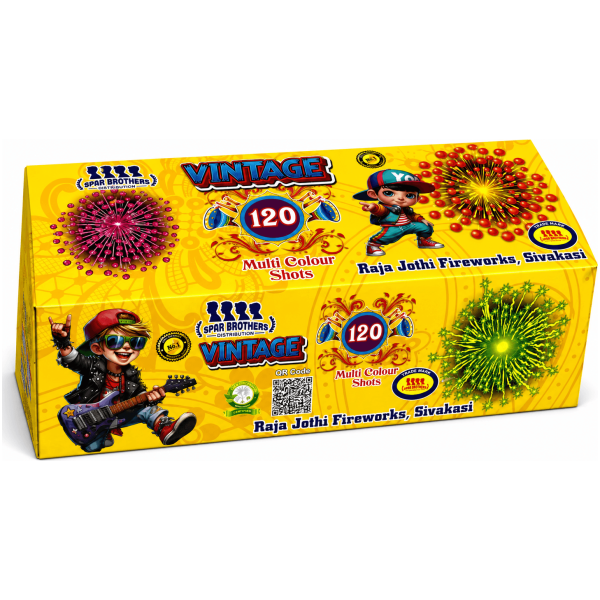 120 Shot Multicolor (Rajajothi brand) - Sivakasi crackers from AV Pyro Park