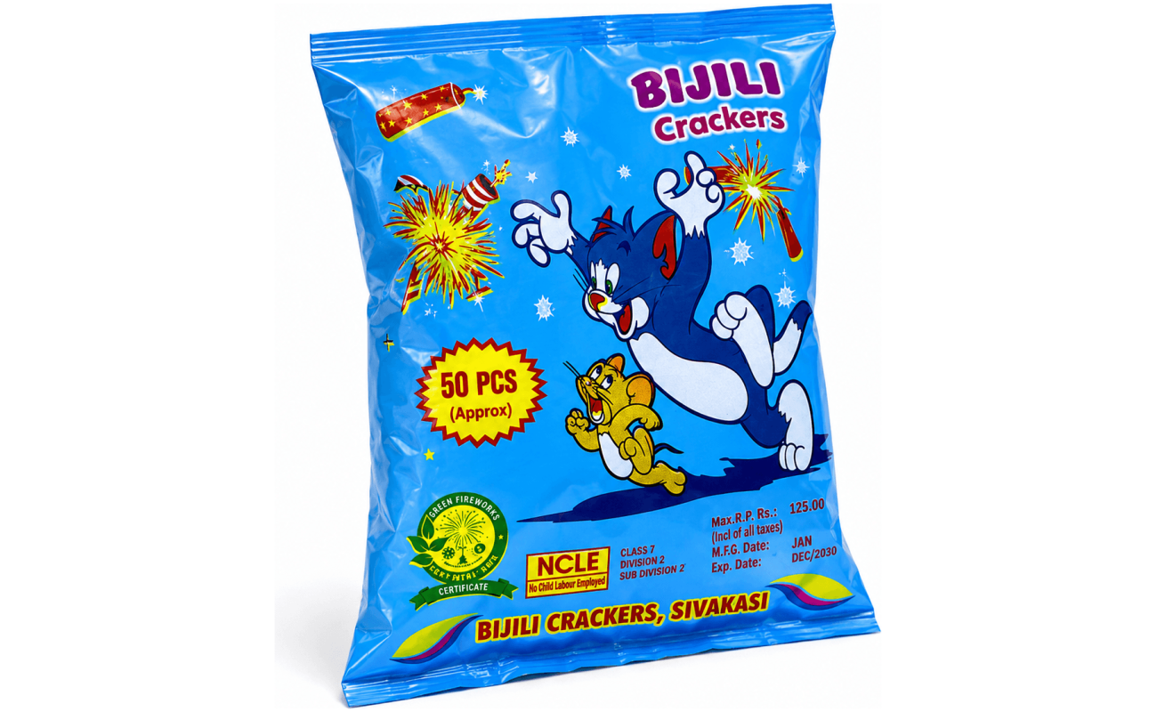 50pcs Red Bijili (per pkt) - Sivakasi crackers from AV Pyro Park