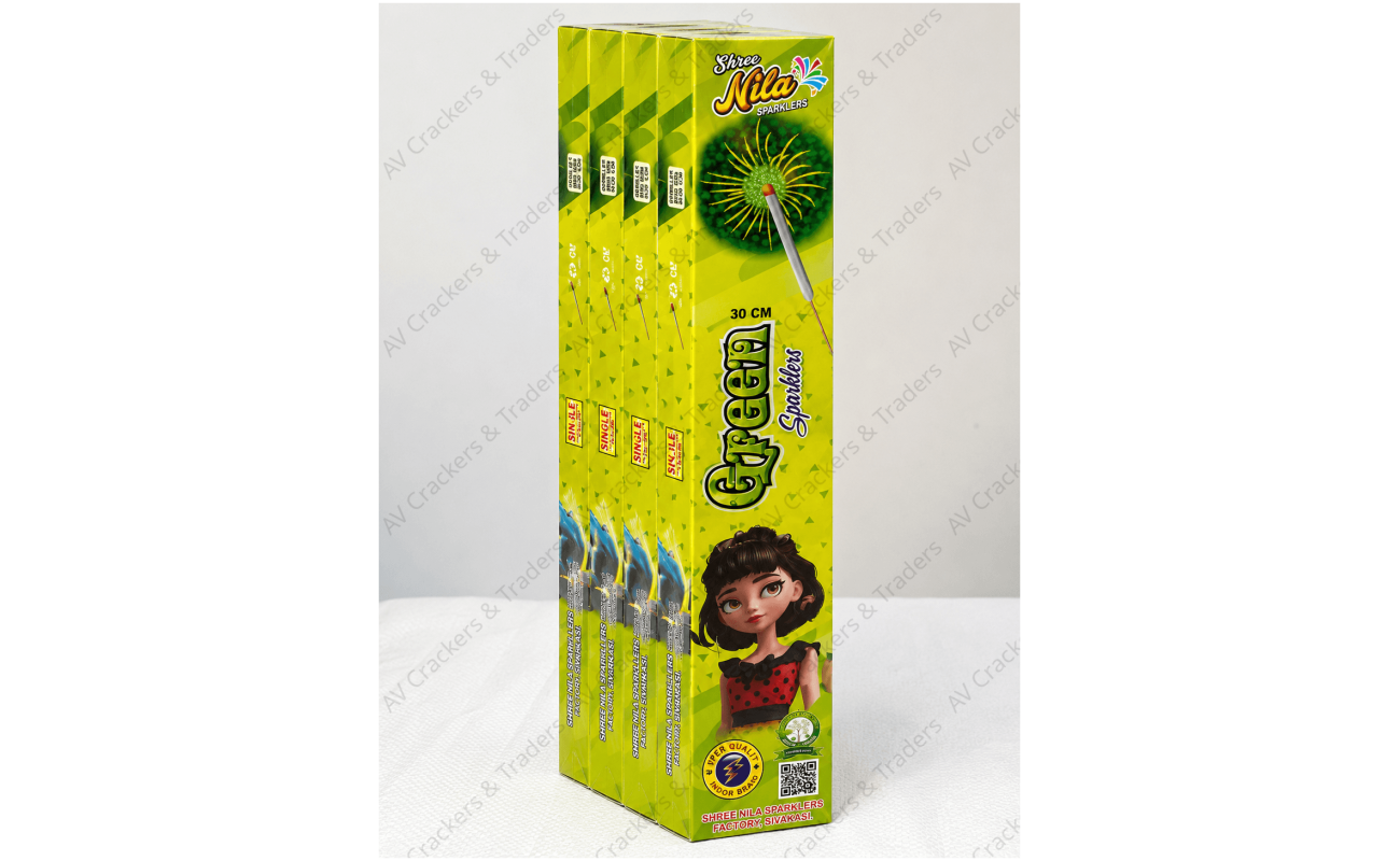 30cm Green - Sivakasi crackers from AV Pyro Park