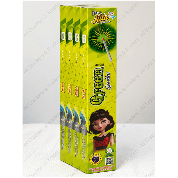 30cm Green - Sivakasi crackers from AV Pyro Park