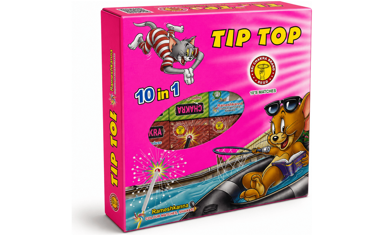 10pcs Tip Top Matches - Sivakasi crackers from AV Pyro Park