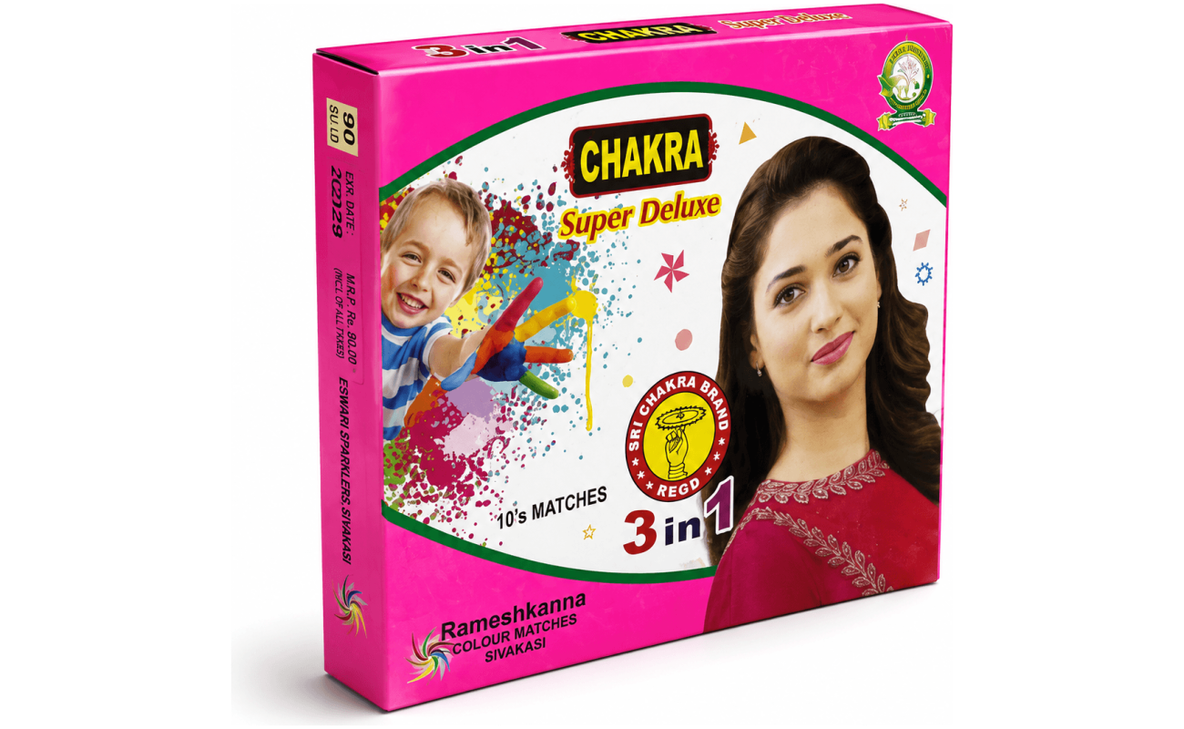 3pcs Chakra Matches - Sivakasi crackers from AV Pyro Park