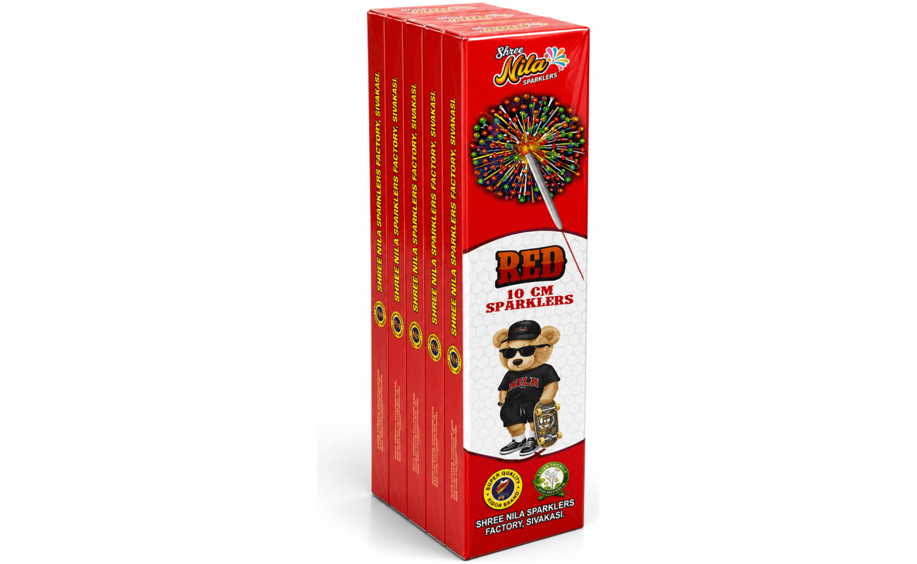 10cm Red - Sivakasi crackers from AV Pyro Park