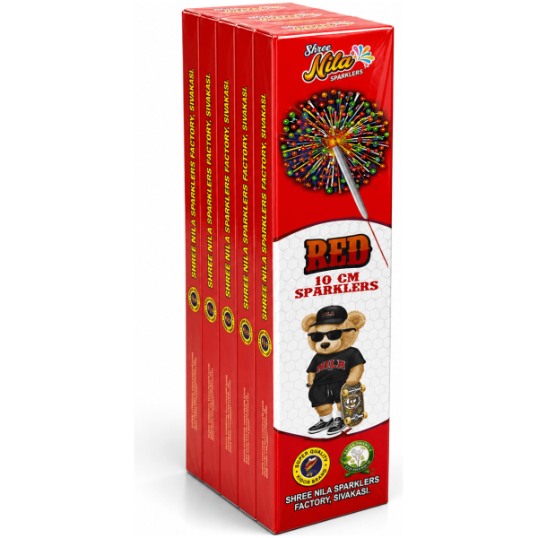 10cm Red - Sivakasi crackers from AV Pyro Park