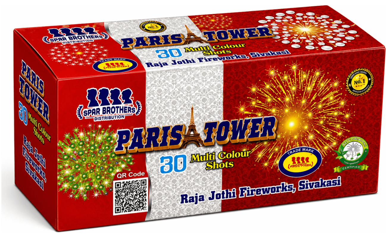 30 Shot Multicolor (Rajajothi brand) - Sivakasi crackers from AV Pyro Park