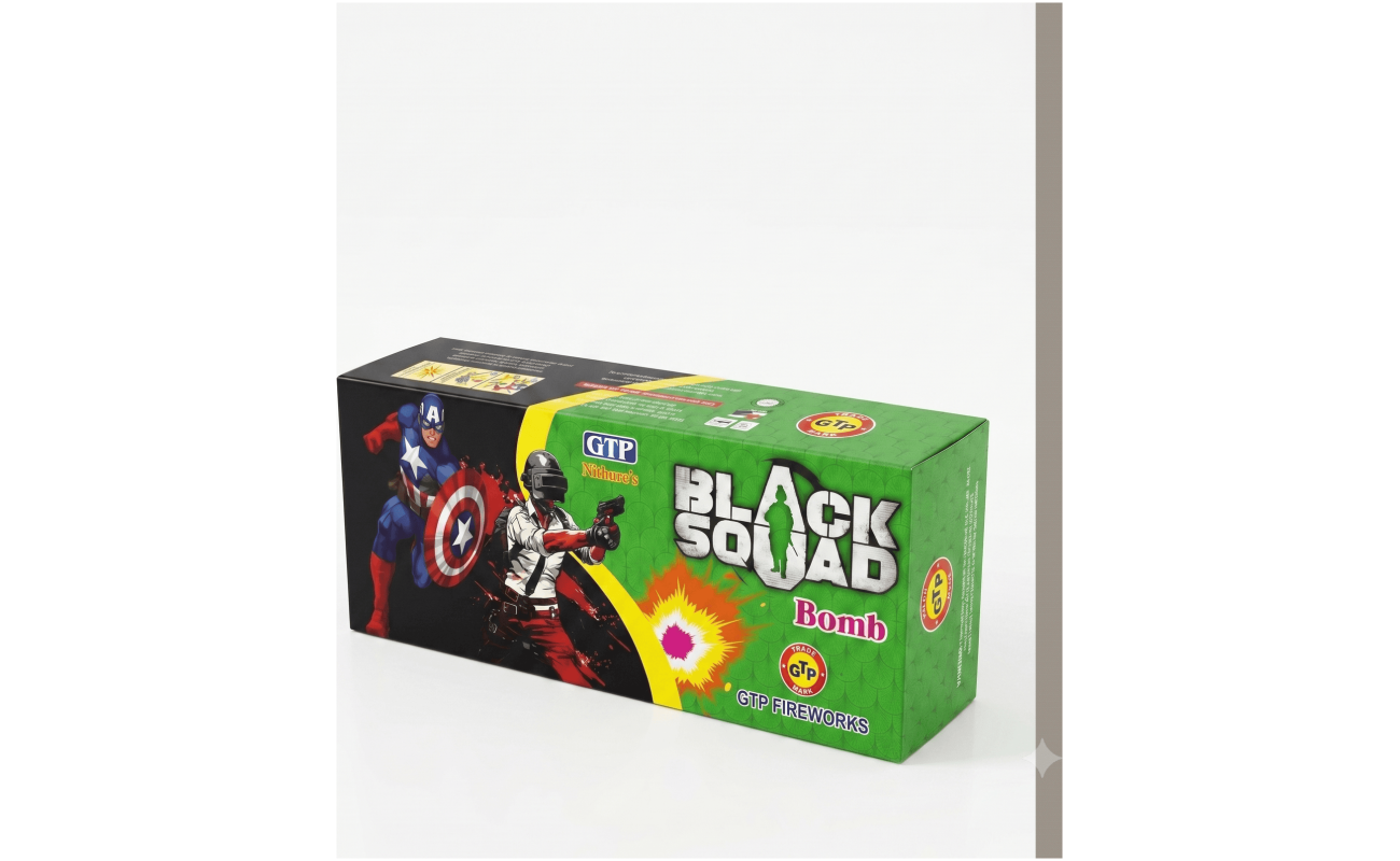 Black Squad Bomb (Plastic) - Sivakasi crackers from AV Pyro Park