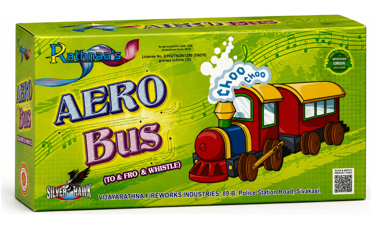 Aero Bus (10pcs Train Series) (Rathnaas brand) - Sivakasi crackers from AV Pyro Park