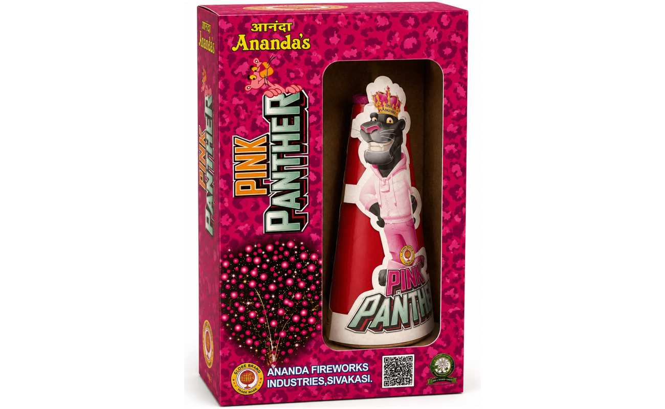 Pink Panther Fountain (Pink display) (Anandhas brand) - Sivakasi crackers from AV Pyro Park