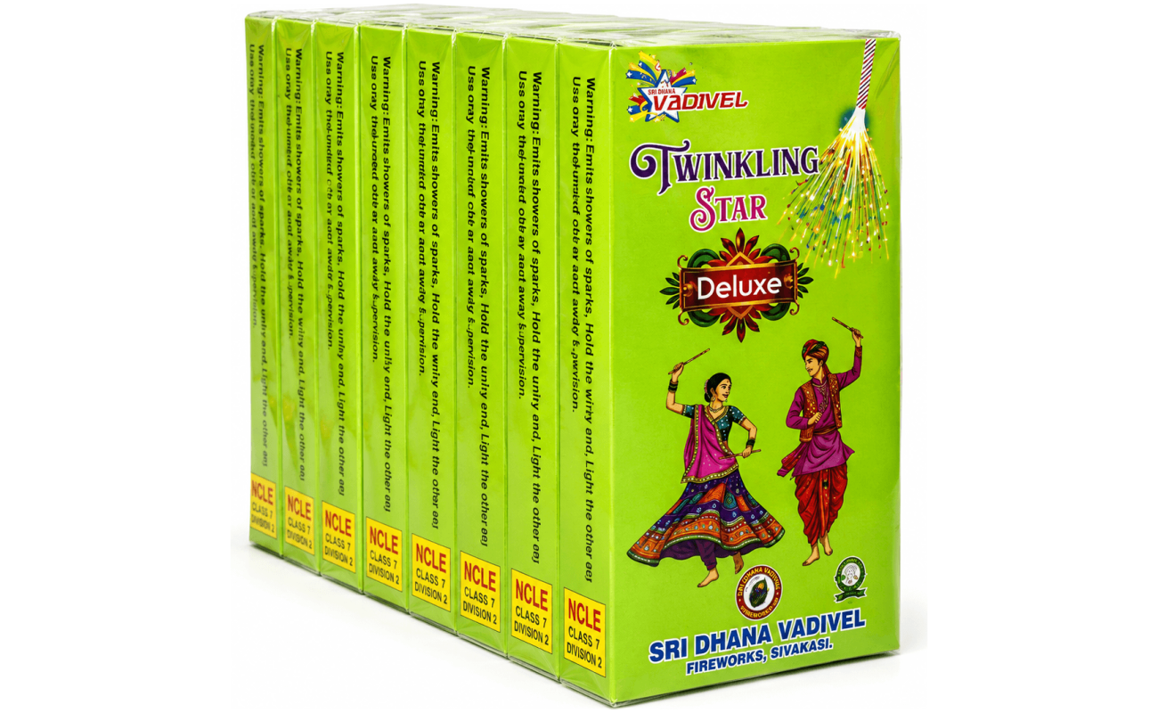 4″ Twinkling star (Sattai) - Sivakasi crackers from AV Pyro Park