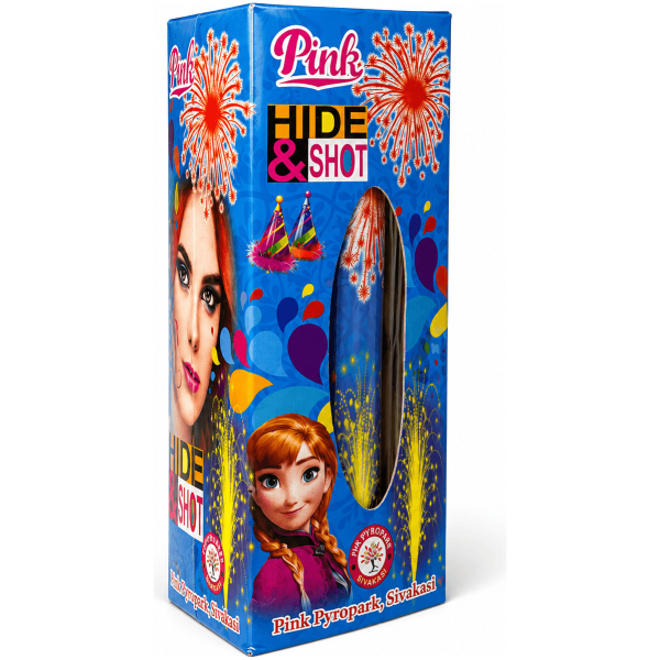 6″ Hide & Shot (2 step fountain+ 1 Skyshot) (Pink brand) - Sivakasi crackers from AV Pyro Park