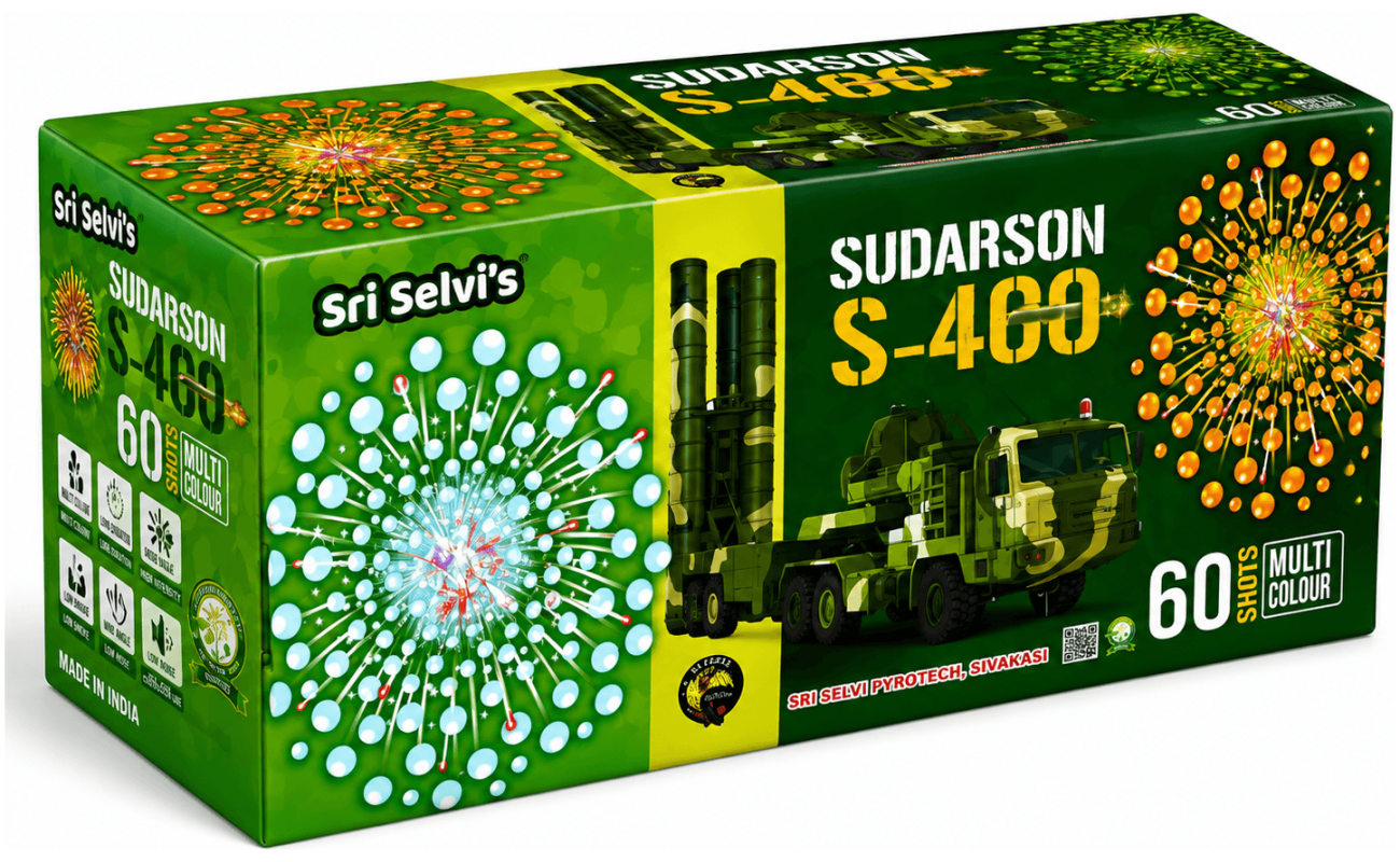 60 Shot Multicolor (Sri Selvi Brand) - Sivakasi crackers from AV Pyro Park