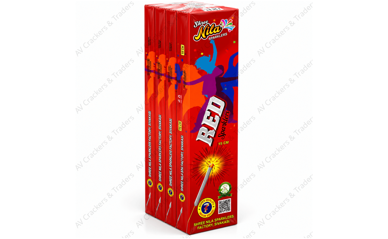 15cm Red - Sivakasi crackers from AV Pyro Park